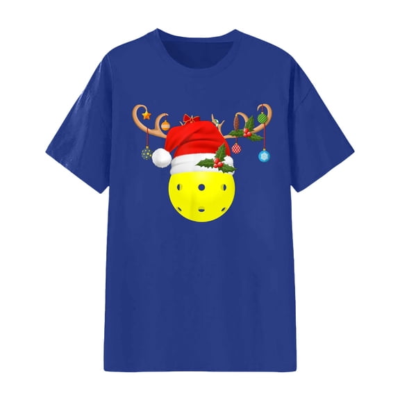 Womens Tops Graphic Printed Short Sleeve Crewneck Soft Fashion Womens Athletic Tops,Blue,XL