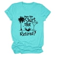 thumbnail image 1 of Womens Tops Hawaii Print Casual Crew Neck Shirts Summer Short Sleeve Fashion Vacation Tee, 1 of 2