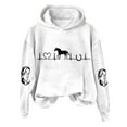 thumbnail image 1 of Womens Tops Horse Heartbeat Horse Lover Casual Hoodie Casual Long Sleeve Sweatshirt Soft Printed Shirt Winter Sweatshirt Top Womens Fall Fashion 2024 White XXL, 1 of 5