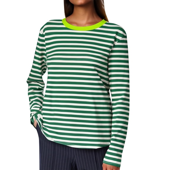 Womens Tops Long Sleeve Shirts For Women Womens T Shirts Long Sleeve Crew Neck Shirts Basic Tee Sort Comfy Printed Tops Blouse