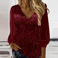 thumbnail image 1 of Womens Tops Long Sleeve Work Blouses V-Neck Blouses Solid Color Business Summer 2026 Shirts, 1 of 5