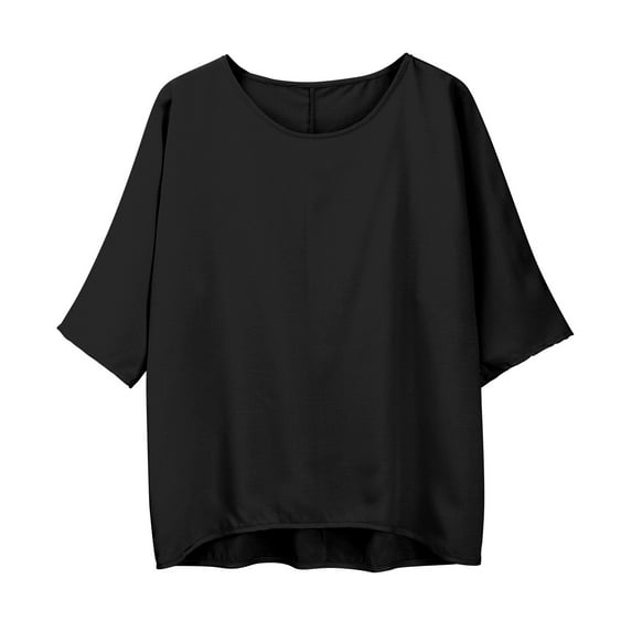 Womens Tops Loose Button Shirt Top Stand Solid Color Sleeve Collar Casual Shirt Cotton And Linen Slim Elegant With Side Splits Waist Festivals Package Size 30X25X1Cm 5Xl Shirts for Women