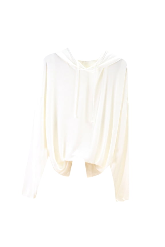 Womens Tops Loose Fitting Oversized Long Sleeved Hooded T Shirt Made Of Suitable For Casual Base Layer Slimming And Sun Protective Blouses For Women