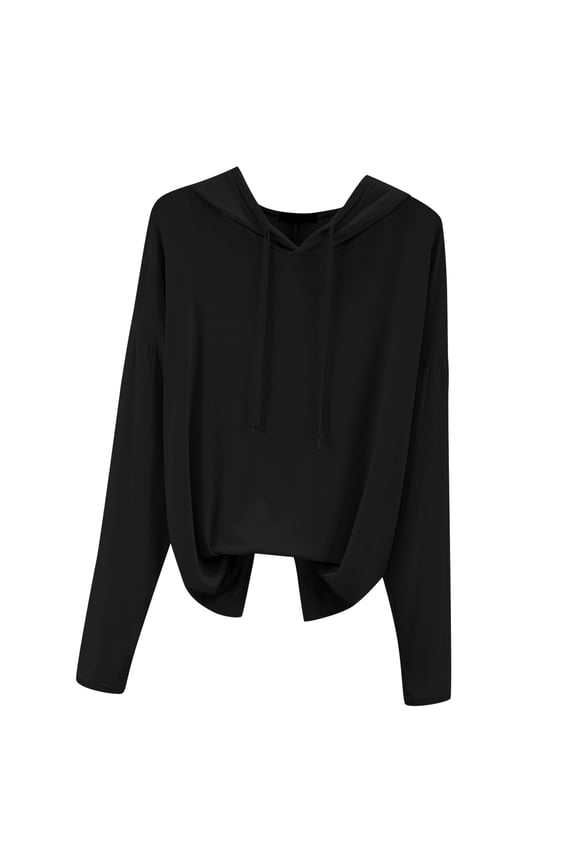 Womens Tops Loose Fitting Oversized Long Sleeved Hooded T Shirt Made Of Suitable For Casual Base Layer Slimming And Sun Protective Blouses For Women
