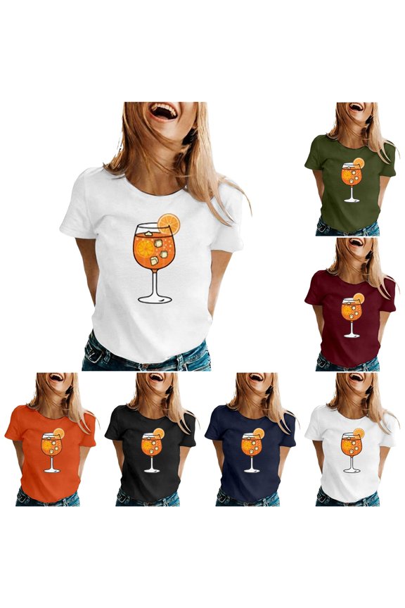 Womens Tops Loose T Shirts Funny Graphic Tee Casual Humorous Print Soft Daily Wear Statement Shirt