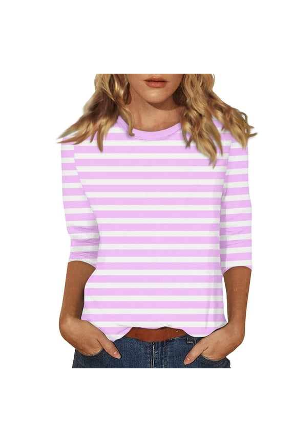 Womens Tops New Shoulder Seven Quarter Sleeve T Shirt Summer Top Blouses For Women