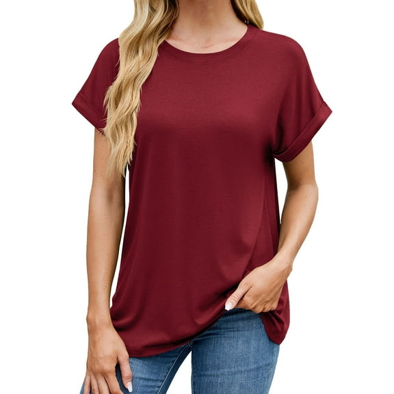 Womens Tops Oversized Business Casual Shirts Loose Fit Short Sleeve Tshirts Summer Clothes Fashion Trendy Outfit