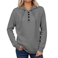 thumbnail image 1 of Womens Tops Plus Size Hoodie Zip Hoodie Tactical Hooded Plain Sports Outdoor Streetwear Casual Fall Sweatshirt Gray, 1 of 4