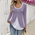 thumbnail image 1 of Womens Tops Plus Size Long Sleeve Mock Two Piece Shirts for Women Waist Office to Weekend Wear Stretch Basic Style Casual Outfits, 1 of 6