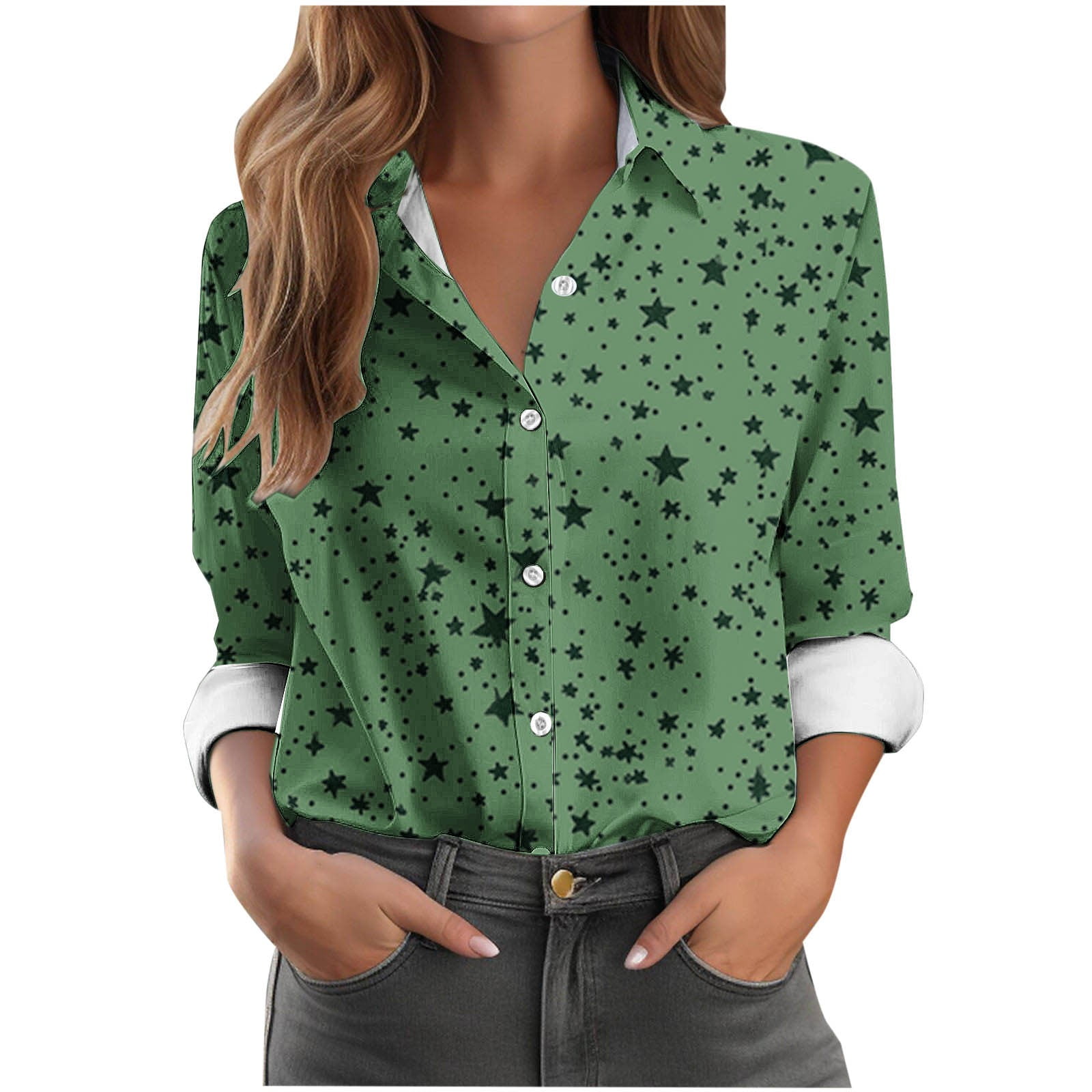 Yeenily Women's Long Sleeve Shirt Dress - Pleated Mini Dress With Belt, Button Down Casual Style
