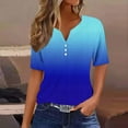 thumbnail image 1 of Womens Tops Plus Size V-neck Solid Color T-shirt Blouses, 1 of 5