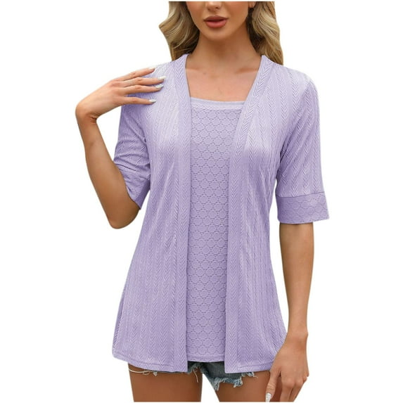 Womens Tops Plus Size Women's Fashion Casual Solid Color Short Sleeve V-Neck Blouses Shirts