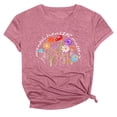 thumbnail image 1 of Womens Tops Print Fashion Fit Colored Short Sleeved Womens Spring Clothes,Pink,M, 1 of 3