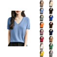 thumbnail image 1 of Womens Tops Pullover Hoodie Casual Oversized Knit Sweaters Trendy Cozy Fall Outfit Women's Wool Blend Summer Fall Tops Lightweight Business Casual Blouses, 1 of 5