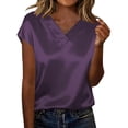 Womens Tops Ribbed Knit V Neck Loose Basic Daily Spring Tee - Walmart.com