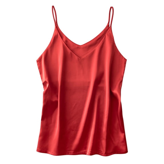 Womens Tops Satin Pajamas New Fashion Silk Sling Lingerie Underwear Sleepwear M-XXL Slim Fit Camisole Basic Tank Tops for Women