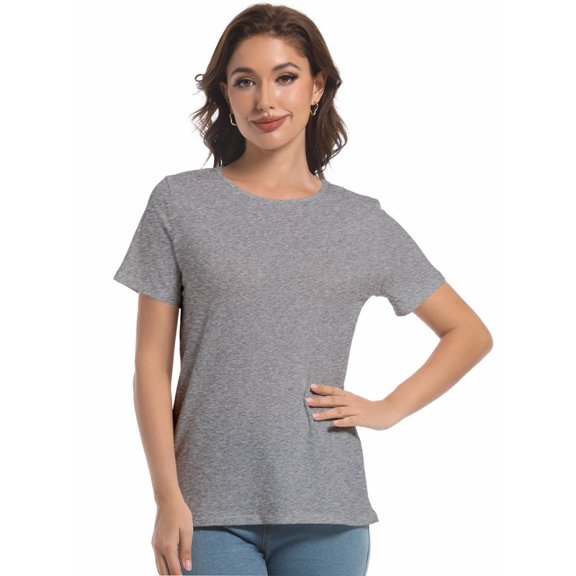 Womens Tops Short/Long Sleeve T-Shirts Fitted Crewneck Tee
