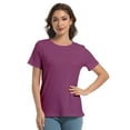 thumbnail image 1 of Womens Tops Short/Long Sleeve T-Shirts Fitted Crewneck Tee, 1 of 6