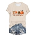 thumbnail image 1 of Womens Tops Short Sleeve Scoop Neck Ribbed Knit Fitted Casual Tops Tee Summer Slim Basic Shirts Fashion Clothes Blouses Dressy Casual Women, 1 of 4