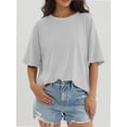 thumbnail image 1 of Womens Tops Short Sleeve Shirts Summer Comfy Crew Neck T-Shirt, 1 of 4