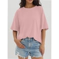 thumbnail image 1 of Womens Tops Short Sleeve Shirts Summer Comfy Crew Neck T-Shirt, 1 of 4