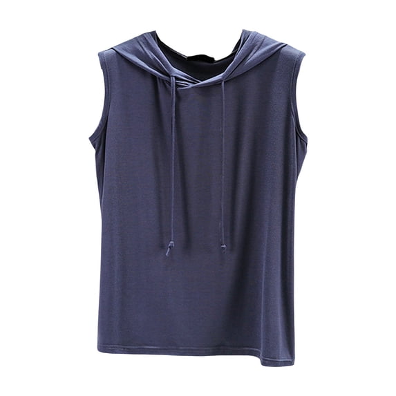 Womens Tops Short Sleeve Summer Sleeveless Hooded Tank Top T Shirt Athletic Relaxed Breathable Fashion Clothes Blouses Dressy Casual Women