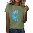 thumbnail image 1 of Womens Tops Short Sleeve Sunflower Summer T Shirt Plus Size Loose Top Tops Girls Graphic Casual T Shirt Fashion Clothes Blouses Dressy Casual Women, 1 of 5