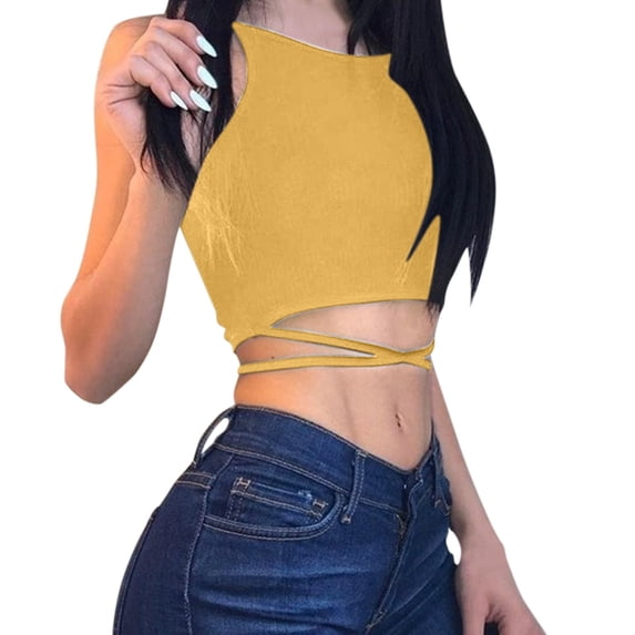 Womens Tops Short Sleeve Suspenders Fashion Sleeveless Hollow Out Top T Shirt Vest Fashion Clothes Blouses Dressy Casual Women