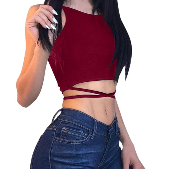 Womens Tops Short Sleeve Suspenders Fashion Sleeveless Hollow Out Top T Shirt Vest Fashion Clothes Blouses Dressy Casual Women