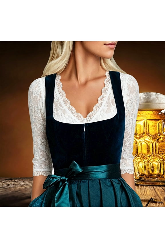 Womens Tops Short Sleeve V Neck Shirts Cap Sleeves Traditional Long Blouses Traditional Bodice Apron Lace Basic Tees S-5XL