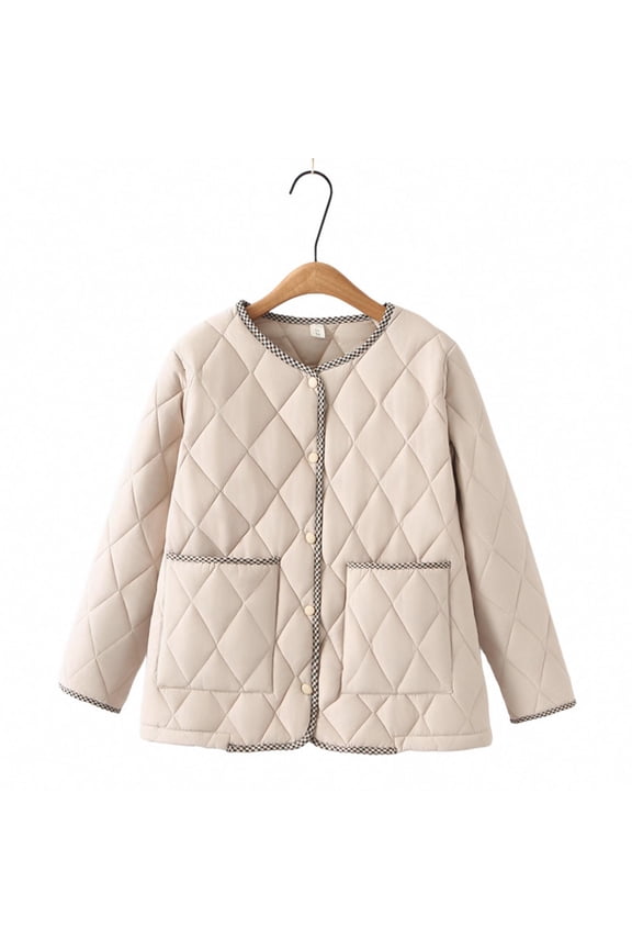 Women Warm Quilted Jackets for Women Long Sleeve Floral Soild Puffer Jacket Coats with Pockets
