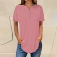 thumbnail image 1 of Womens Tops Short Sleeve Womens Tops 2025 Spring Neck Casual Print Tunic T Shirts Womens Tops Shirts for Women, 1 of 4