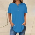 thumbnail image 1 of Womens Tops Short Sleeve Womens Tops 2025 Spring Neck Casual Print Tunic T Shirts Womens Tops Shirts for Women, 1 of 4