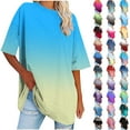 thumbnail image 1 of Womens Tops Short Sleeve, Xunlbb Women's Plus Size Round Neck Short Sleeved Solid Summer Base Shirt Sports T-shirt Tops ,Women's Tops for Workout/Running/Hawaiian Beach Vacation Yellow 1, 1 of 8