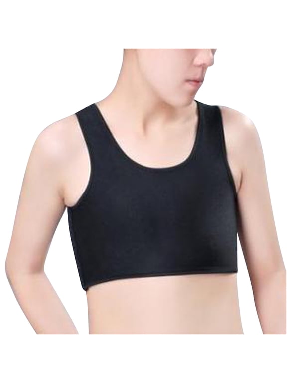 Womens Tops Sleeveless Fashion Compression Chest Binder Women Sleeveless Vest Solid Short Tank Tops