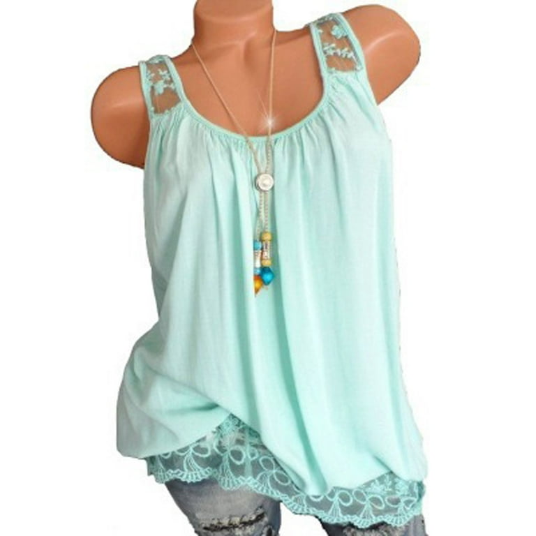 Casual Solid Lace O Neck Tops Casual Solid Lace O Neck Tops