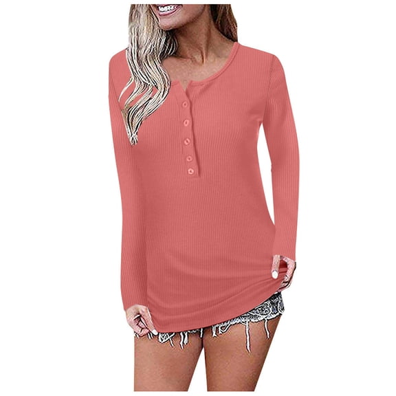 Tbopshirt Womens Tops,Summer Womens V Neck Shirts Long Sleeve Solid Basic Tops Tees
