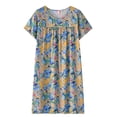 thumbnail image 1 of Womens Tops Summer Cotton Silk Short Sleeved Sleep Dress Polyester-Cotton Blend Loose Fitting Home Wear Suitable for Summer Nights Package Size: 25X20X2Cm A Shirts for Women, 1 of 4