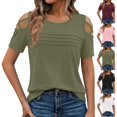 thumbnail image 1 of Womens Tops Summer Solid Color Slant Neck Sleeveless Top Summer Blouses Green XS, 1 of 10