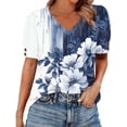 thumbnail image 1 of Womens Tops Summer Tunic Dressy Casual Blouses Business Cute Trendy Short Sleeve Shirt 2026 V Neck Boho Tops, 1 of 4