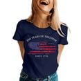 thumbnail image 1 of Womens Tops T-Shirts Graphic Print Anniversary Lettering Short Sleeve Casual Trendy Shirts, 1 of 4