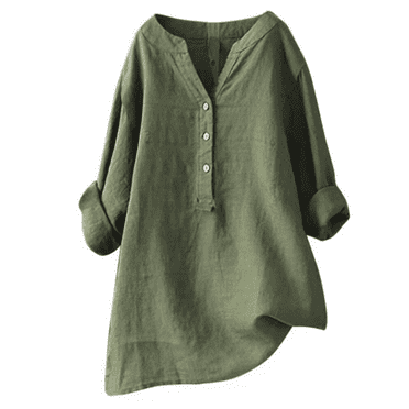 Womens Tops T Shirts Loose Button Down Stand Solid Sleeve Collar Long Womens Work Tops,Bronze,XL