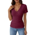 thumbnail image 1 of Womens Tops T-Shirts Short Sleeve Basic Breathable Ladies Tees Women's Clothing, 1 of 4