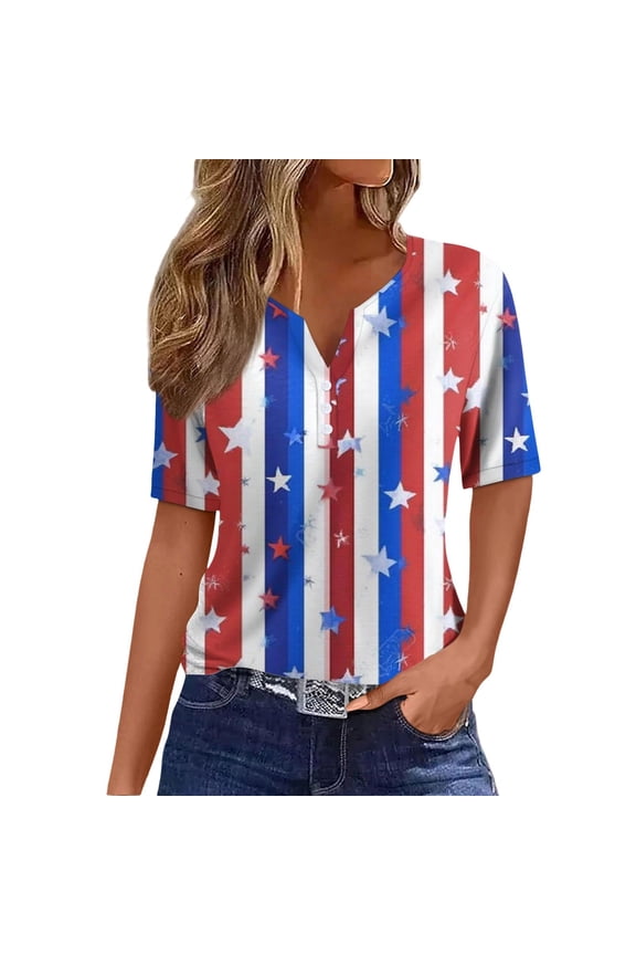 Womens Tops T-Shirts Short Sleeve Blend Crew Neck Relaxed Fit Tees