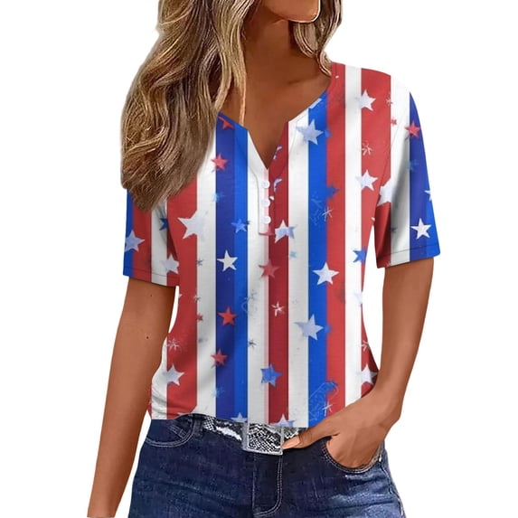 Womens Tops T-Shirts Short Sleeve Blend Crew Neck Relaxed Fit Tees