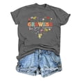 thumbnail image 1 of Womens Tops T-Shirts Short Sleeve Print Crew Neck Going Out Shirts, 1 of 2