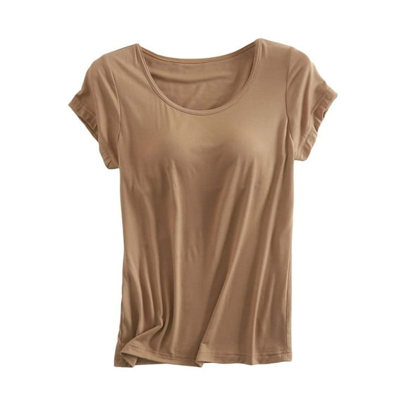 Womens Tops Tank Tops Strap Padded Undershirts Cotton Camisole Vest Top Seamless Sleeping Vest Bra Top Polyester Spandex Fabric for Everyday Wear Low-Impact Workouts 3Xl Shirts for Women