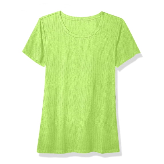 Womens Tops Under $10 Women's Classic Crew Neck Short Sleeve Tee Green XXL