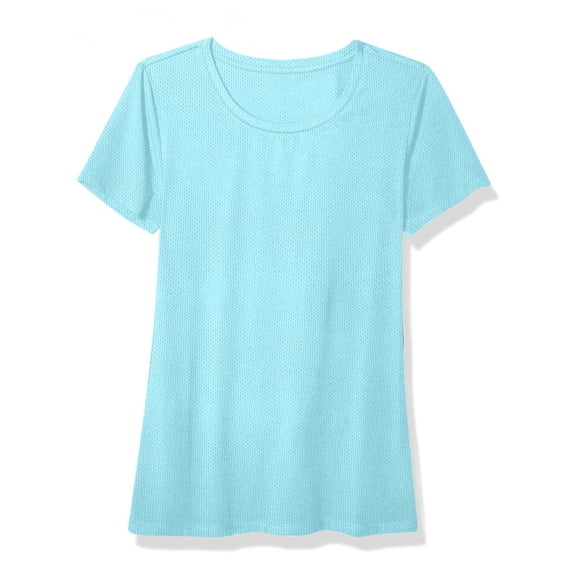 Womens Tops Under $10 Women's Classic Crew Neck Short Sleeve Tee Sky Blue M