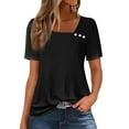 thumbnail image 1 of Womens Tops Under $10 Womens Summer Tops Short Sleeve Shirts Square Neck Spring Outfits 2026 Fashion Clothing Blouses, 1 of 4